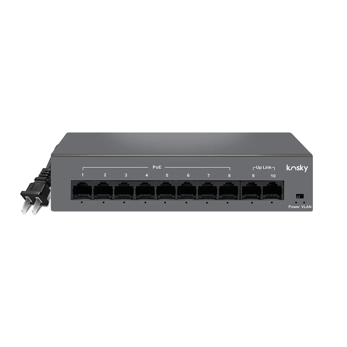 

KOSKY 4-port 100Mbps POE switch, AI watchdog, one key VLAN, 6KV lightning protection, IEEE802.3AF/AT protocol