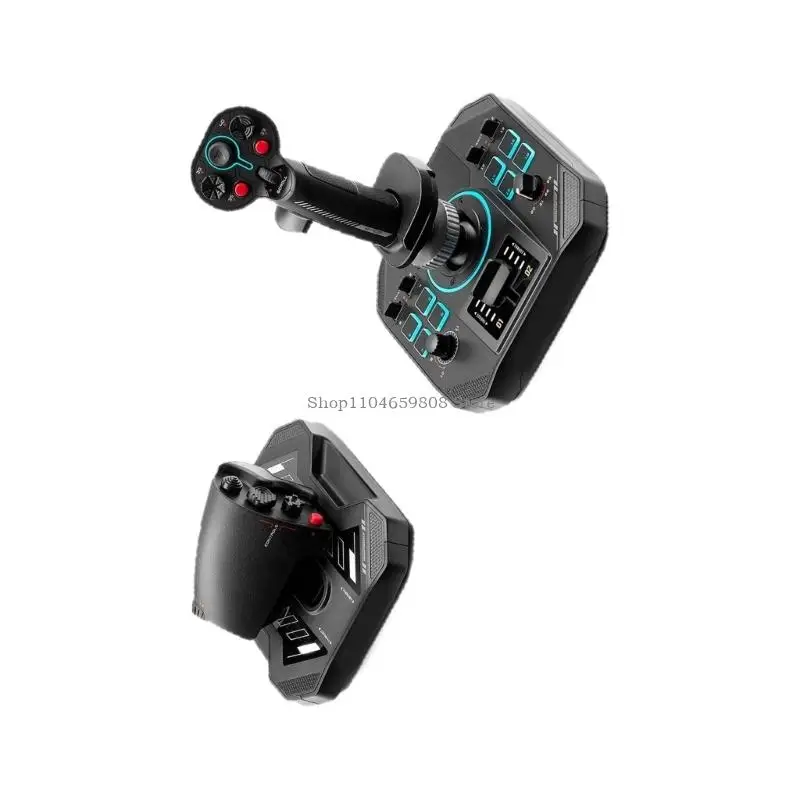 

Ergonomic Flight Emulator Gear Multiple Programmable Button for OS 10/11