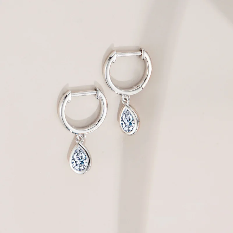 925 Sterling Silver Moissanite Earrings for Women, 0.5ct Moissanite Round cut Bright D color VVS1 Clear stud Earrings for Girls