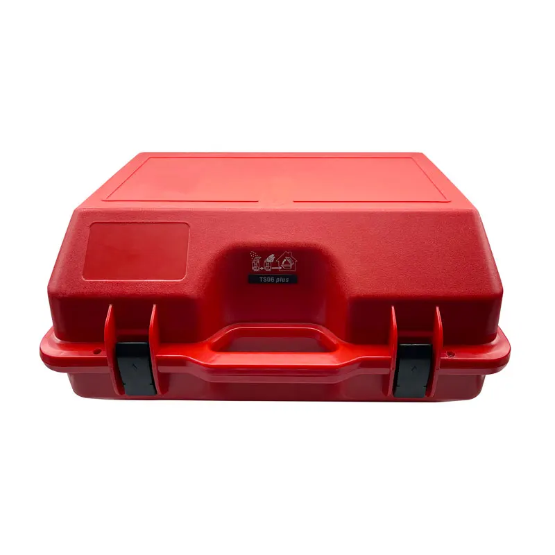 Hand Cayyring Case For Leica TS02 TS06 TS09 Plus Total Station Plastic Hard Shell Bright Red Protective Sheath