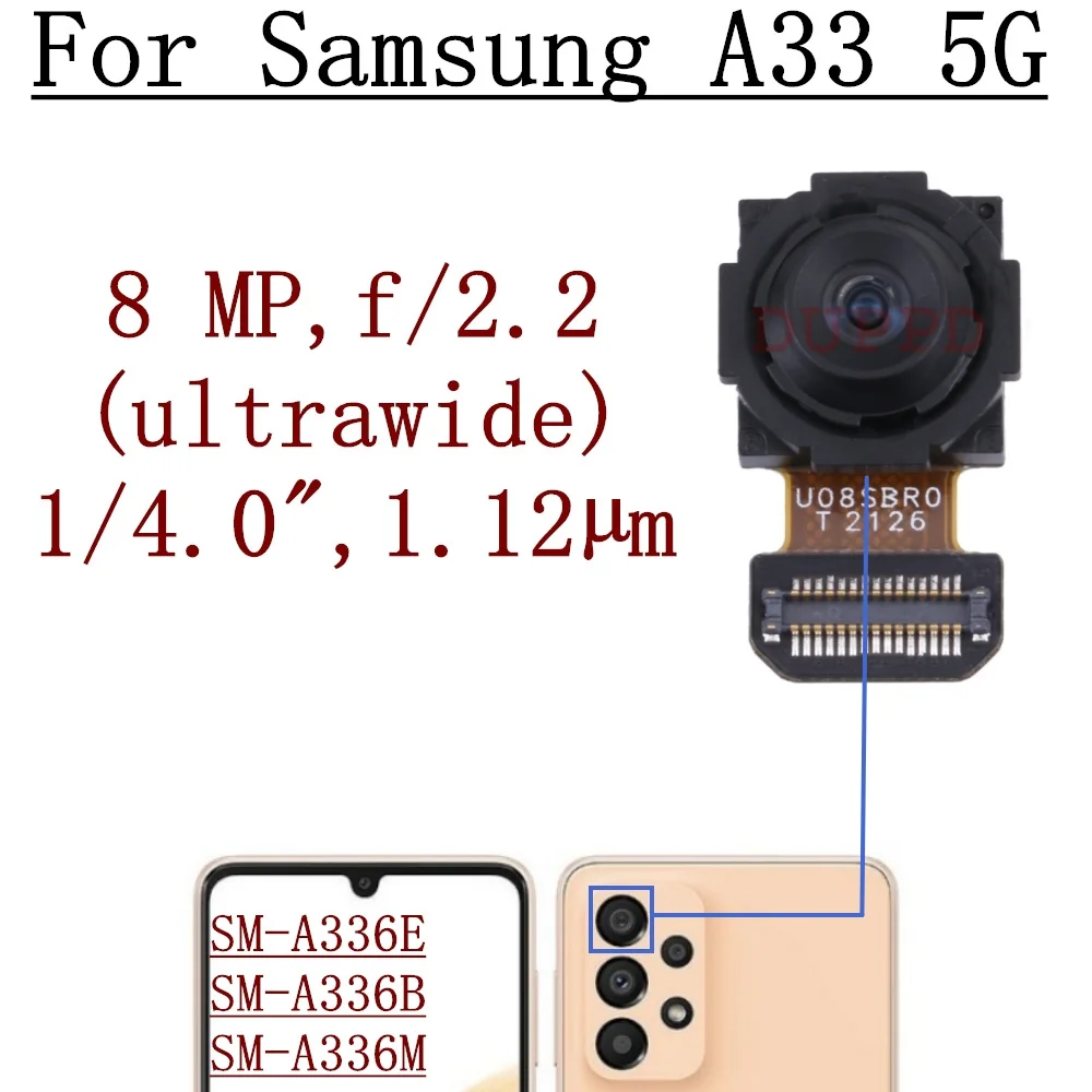 Front Rear Camera For Samsung Galaxy A33 5G A336B A336E A336M Back Wide Macro Depth Main Camera Module Flex Cable