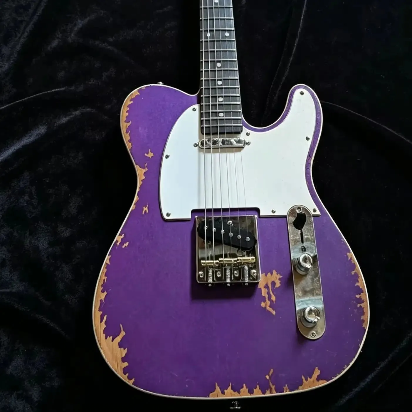 Guitare vintage violette 2026, modèle très demandé, avec manche en érable, excellent rapport qualité-prix, haute qualité, 22 positions de cordes