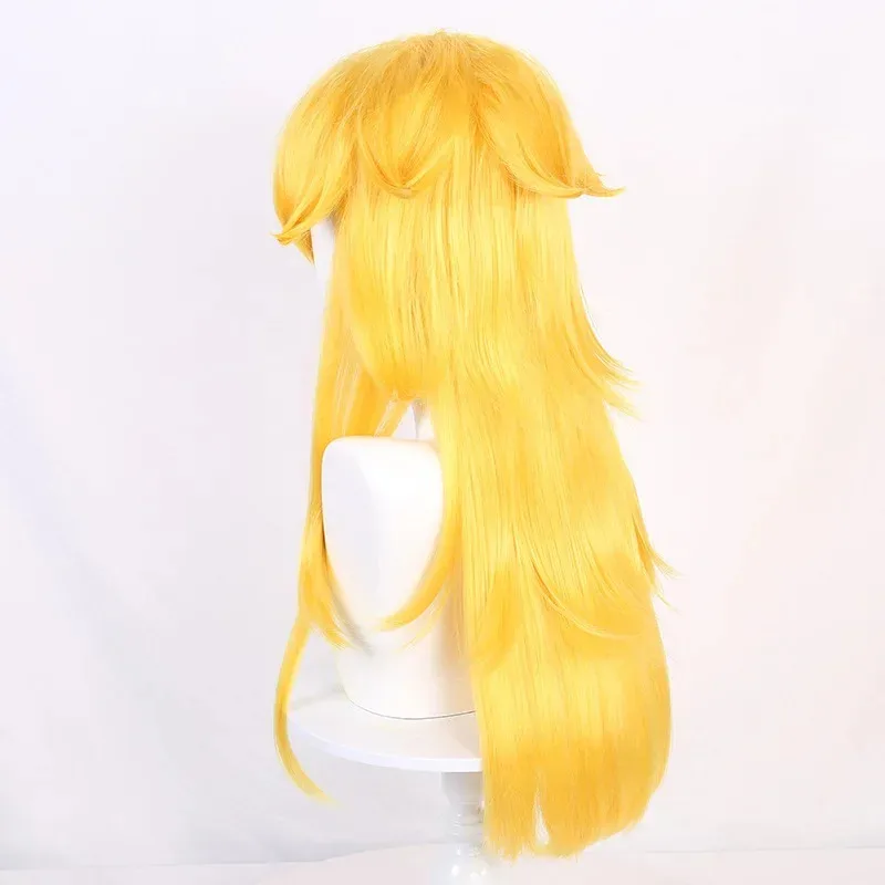 2025 22 Peach Princess SuperMario Cosplay Yellow Synthetic Long Curly Anime Coser Cute Girl Halloween Wig Daily Party