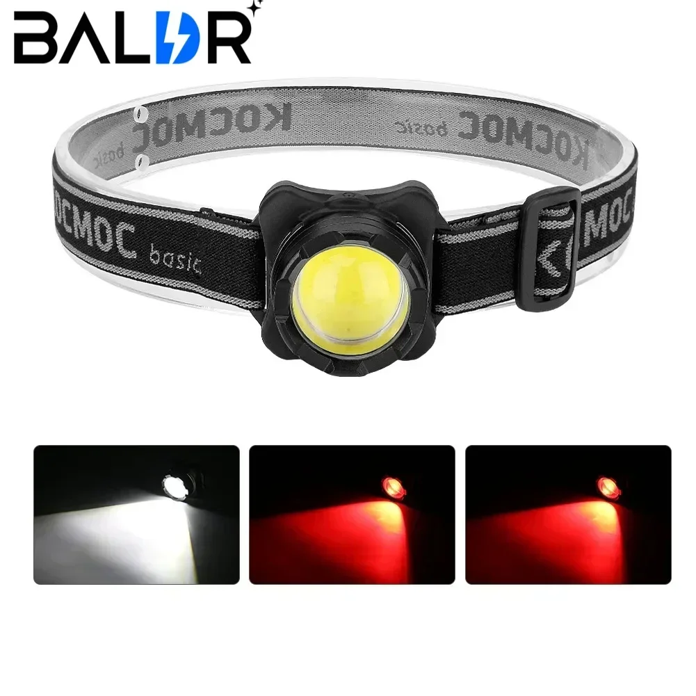 Portable Mini Headlamp USB Rechargeable Headlight Torch Head Lamp Flashlight Built-in Battery Red / White Light LED Head Light