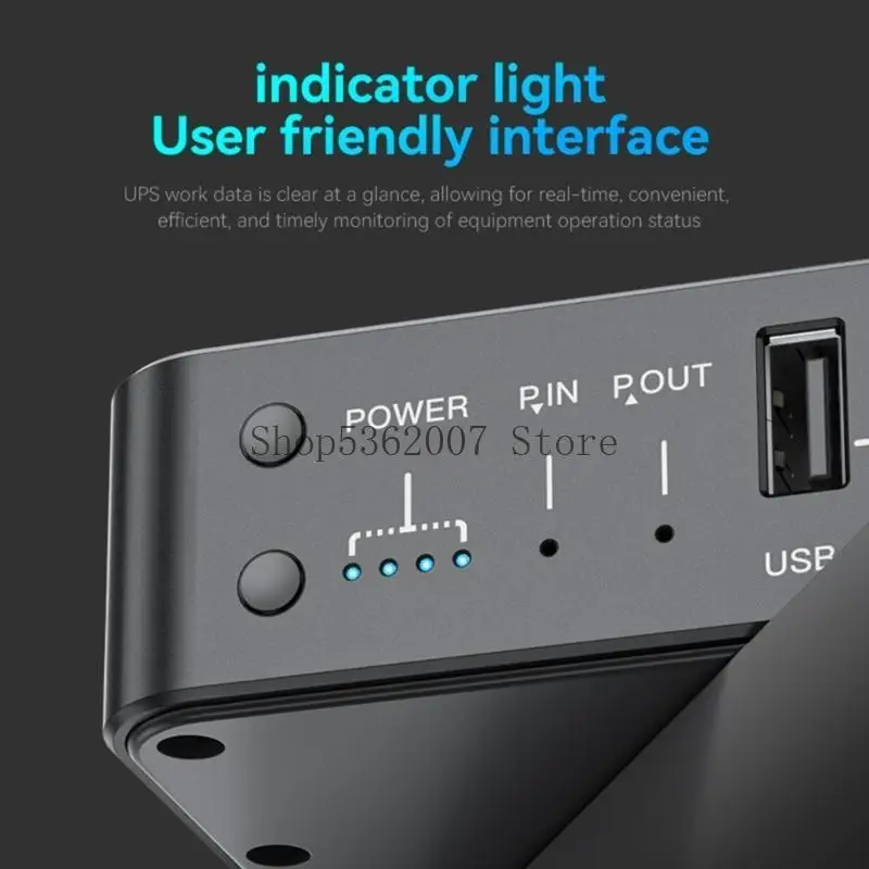 

UPS Power Supply UPS 9000/10400/18000mAh Battery Backup For Routers Camera with Adjustable Voltages Output USB/Type C 40JB