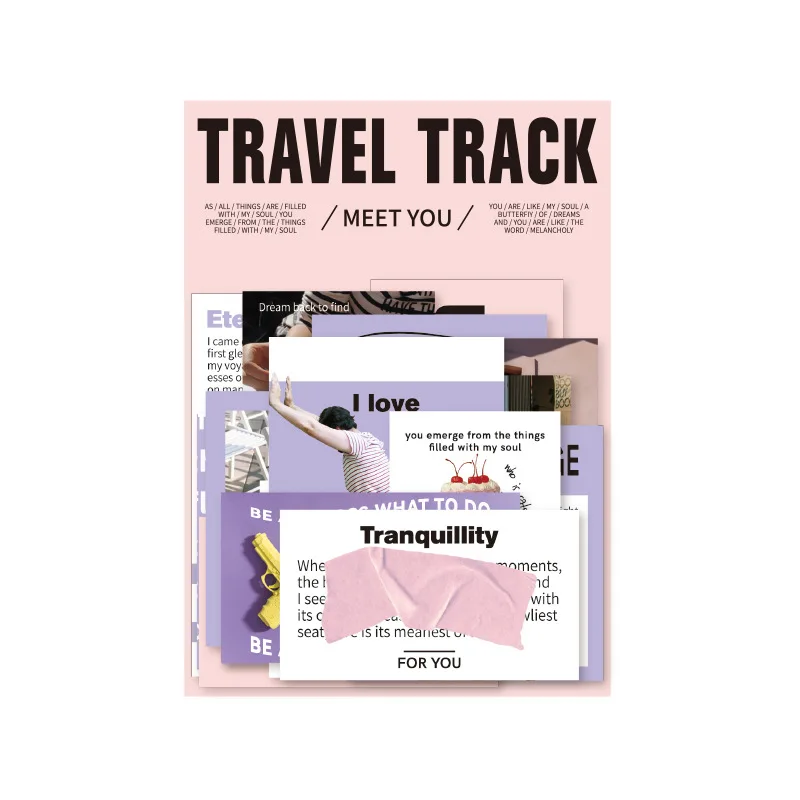 MOHAMM 30 Sheets Fresh Travel Traces Series Sticker Korean Pack Hand Book Material