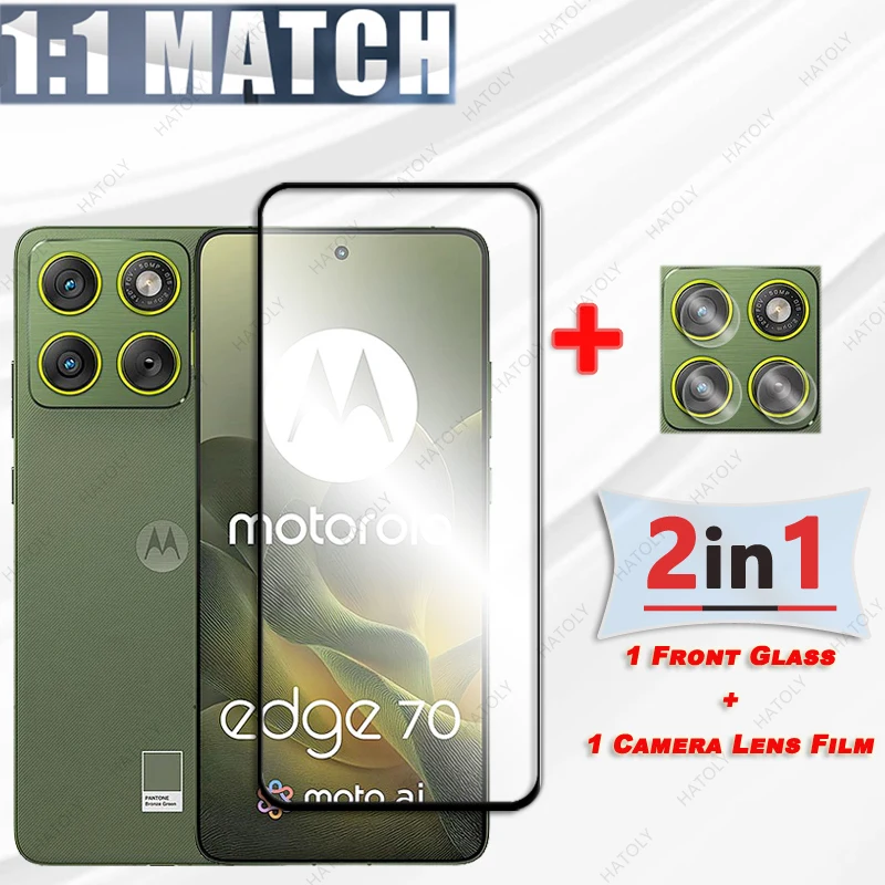ل موتورولا حافة 70 الزجاج حامي الشاشة ل موتو X70 الهواء الأسود حافة طبقة رقيقة واقية عدسة الكاميرا حامي ل موتو حافة 70