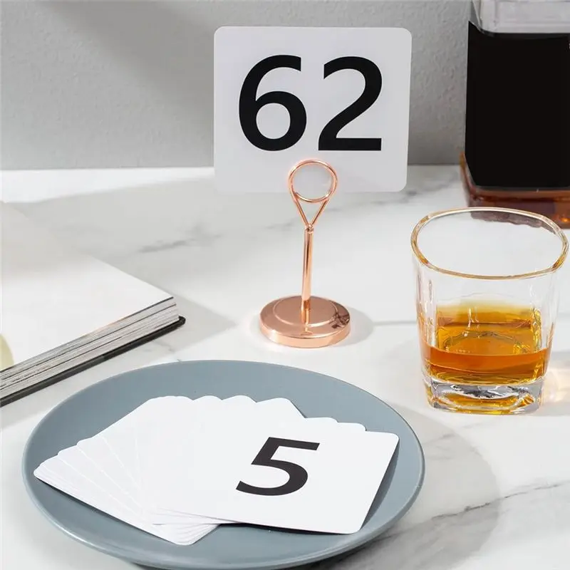 2025 Trend 100Pcs Table Numbers 1-100,Plastic Table Numbers, Double Sided Table Number Cards For Wedding Reception Restaurant Ta