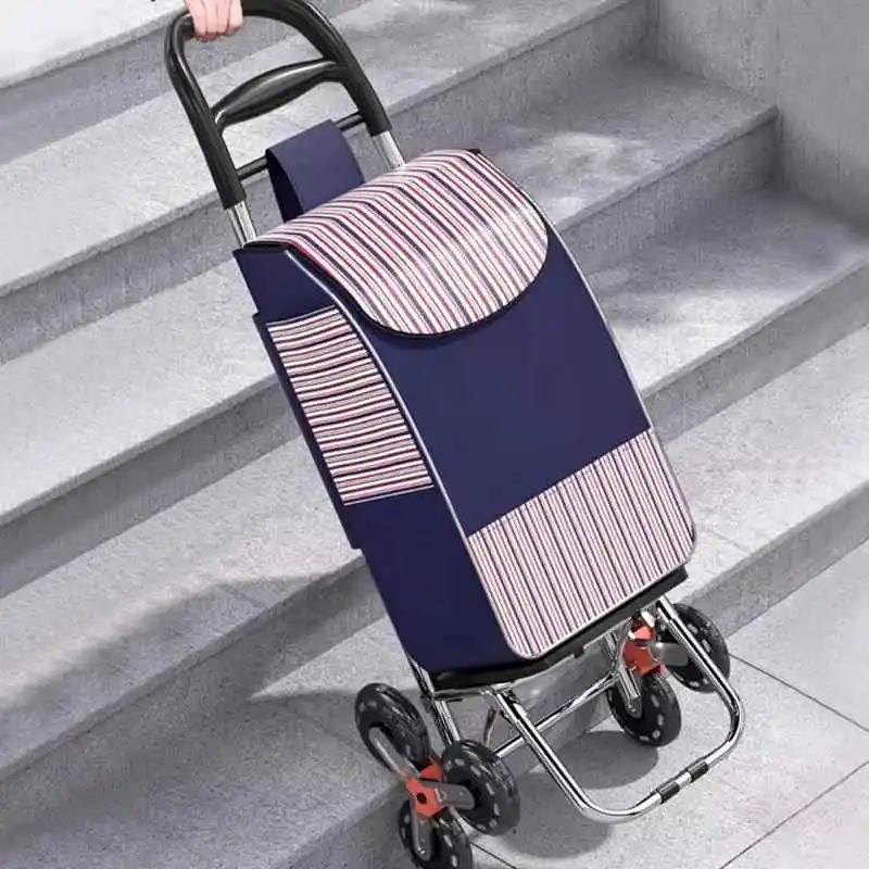 静音軽量手引き式ショッピングカート折りたたみハンドル家庭用新型プッシュカートシニアショッピングカート野菜購入用