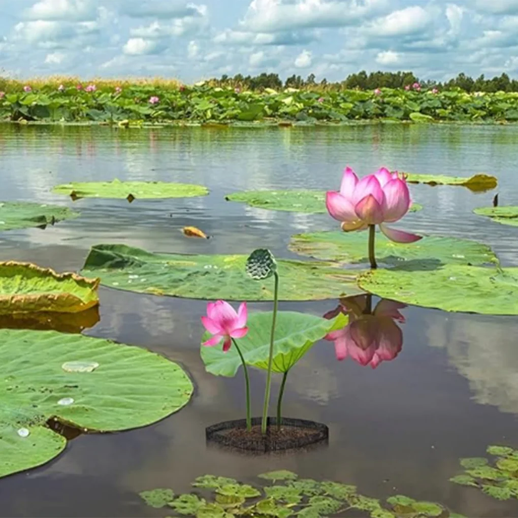 

4pcs, Bags, Seed Bags, Pond Basket Nursery Plant Bags, Breathable Sturdy Durable Material Water Lilies Vegetables