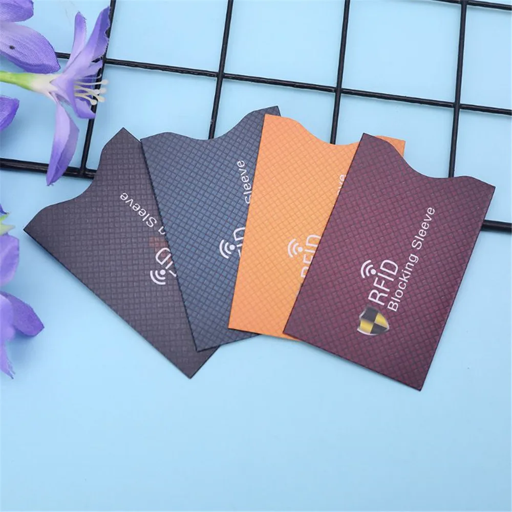 5PCS Reader Anti-theft Bank Aluminium Card Holder RFID Blocking Sleeve Wallet Protect Case Cover