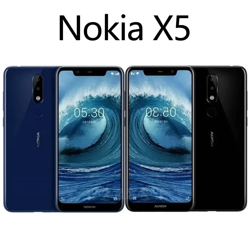 Nokia X5 4g Original SmartPhone Android CPU Helio P60 MT6771 5.86 inches 3060mAh Battery 13MP Camera Used Phone