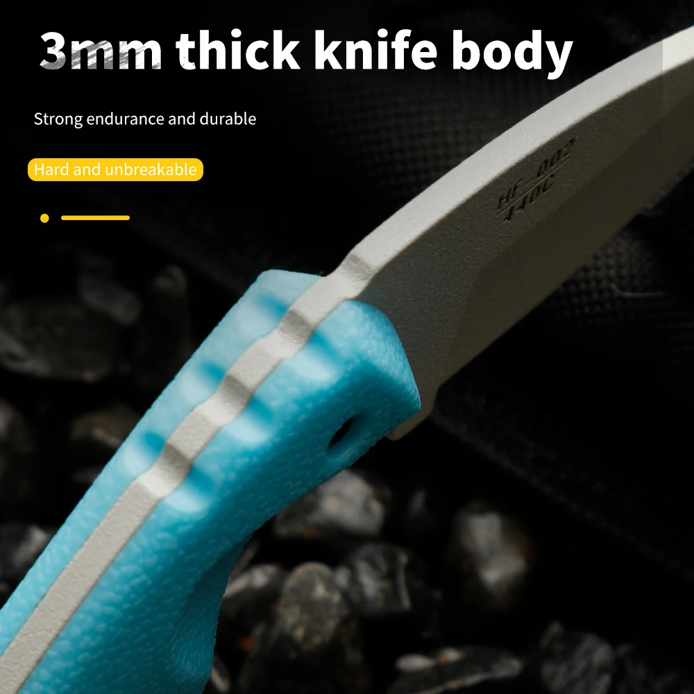 Wilderness sleeve sword claw knife 440C high-quality steel, high hardness integrated steel tactical small straight knife, portab