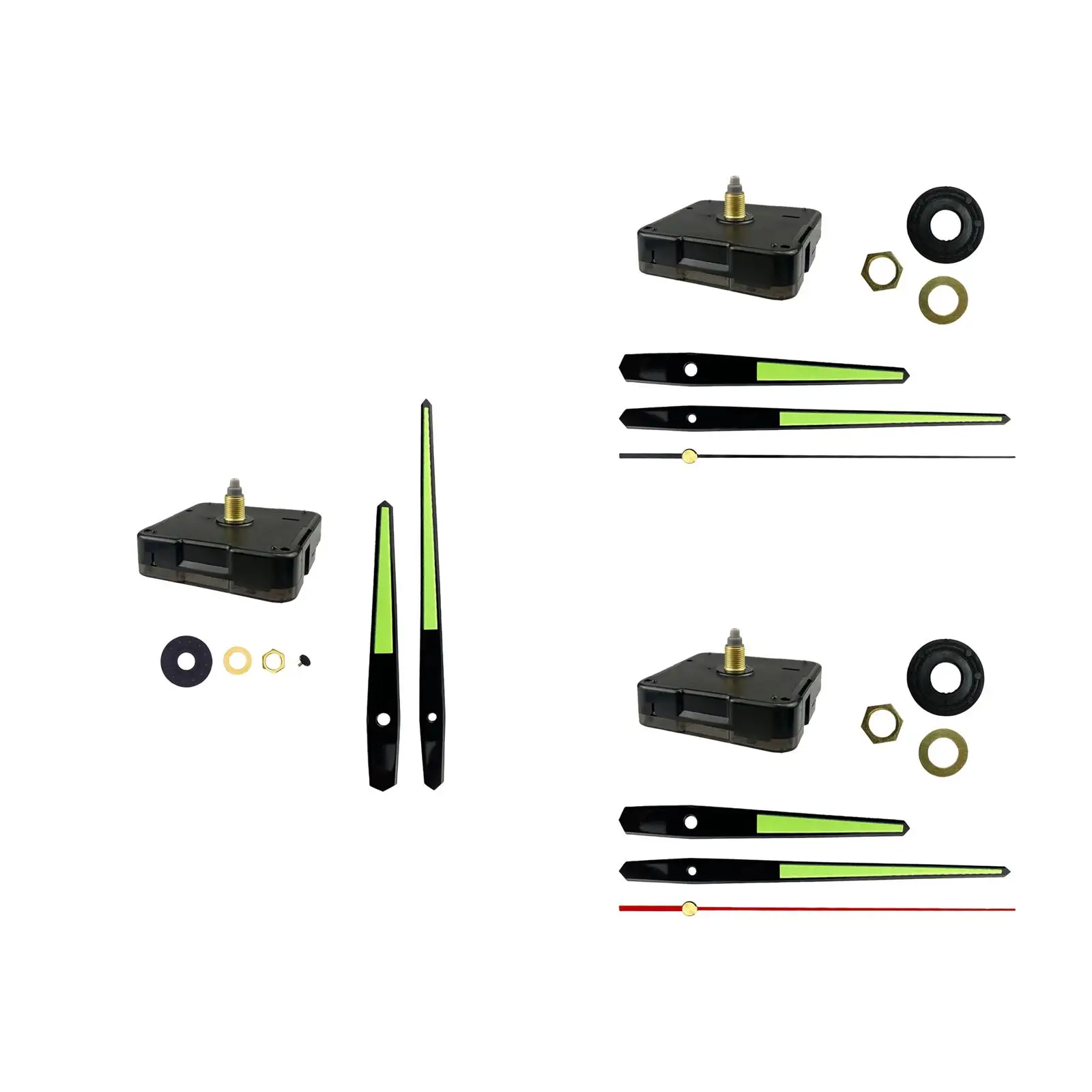 Wall Clock Movement Mechanism Repair Kit with Different Hands for DIY Craft Clock Replacement Home Living Room Kitchen
