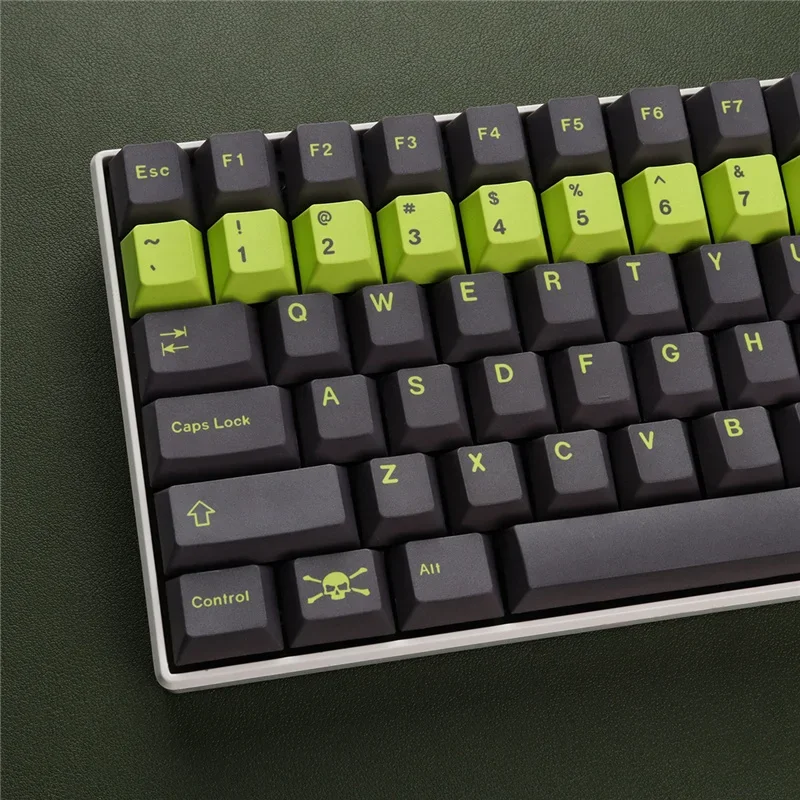 GMK-teclas de perfil de cereza tóxicas, Material PBT, tapa de tecla DYE-SUB para Teclado mecánico de juegos MX Switch, bricolaje personalizado, 129 teclas por juego