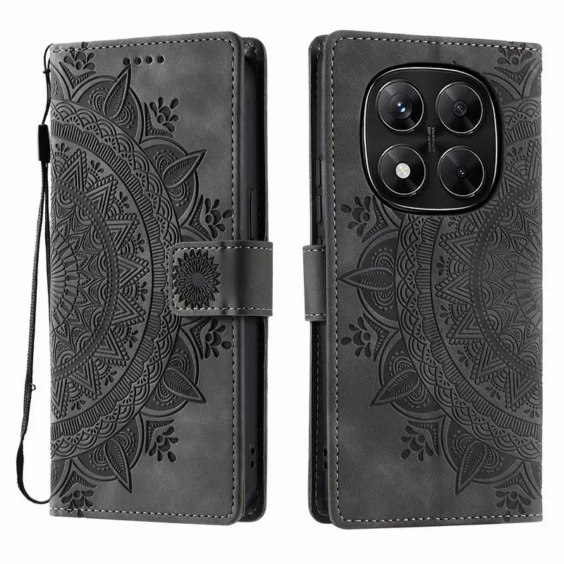 Embossing Leather Case for Xiaomi Redmi Note Xiaomi Redmi Note 14 15 13 12 11 10 Pro Plus 4G 5G 12S 11S 10S Flip Phone Cover - náhled 2