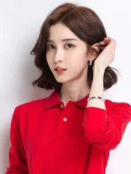 Women Autumn 100% Cotton Casual Long Sleeve Polos  Lapel T-shirt  Breathable Fit Lady Female Large Size Leisure Sport Tees Tops
