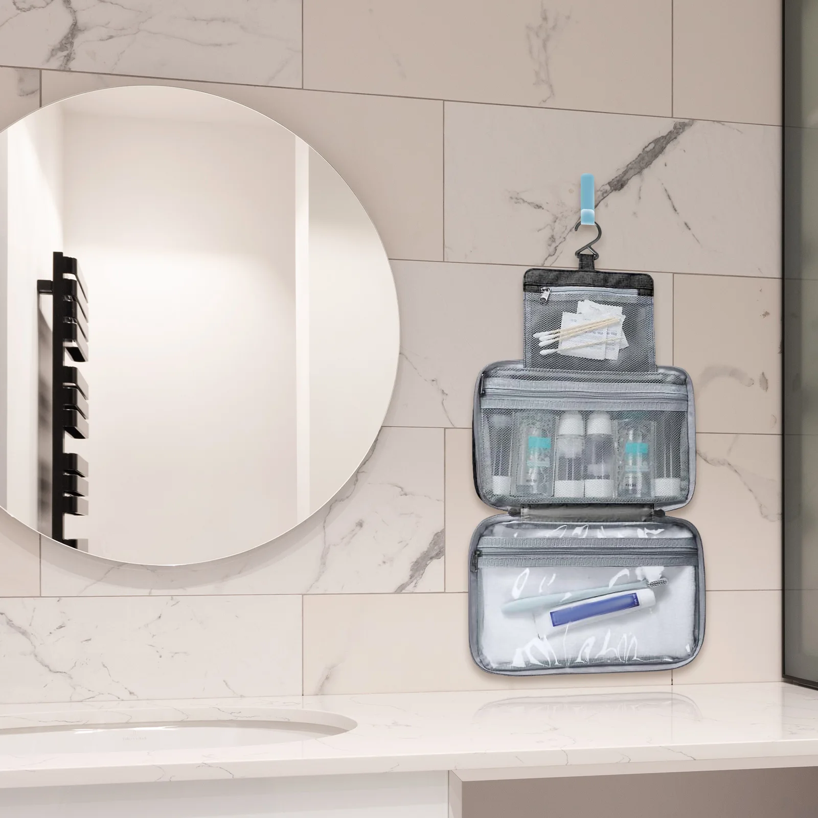 

Wash Bag For Women Men Travel Organizing Pouch Lightweight Makeup Storage Toiletry Bag For Home Trip Portable Container