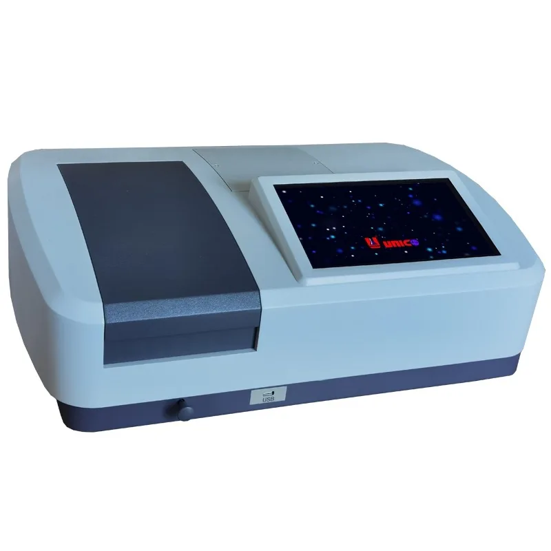 Nuevo espectrofotómetro UV-Vis de haz único con pantalla táctil y ajuste de ranura Unico UV-5280