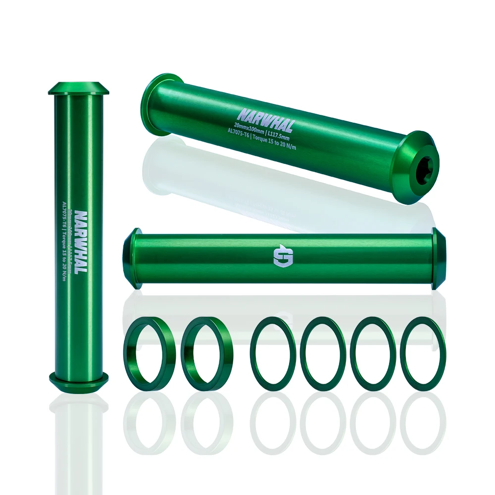 Funsea Race Bike Accessories Thru Axle 20mm BMX Bicycle Accessory Alloy 7075 Full Machine for Front Hub Anodizing Color Narwhal
