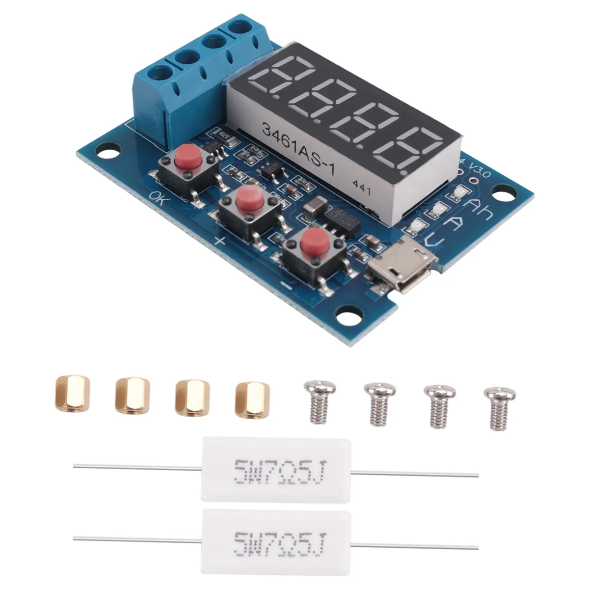 ZB2L3 18650 Battery Tester External Load Discharge Type 1.2-12V Battery 18650 Equal Capacity Tester Discharge MeterABGI
