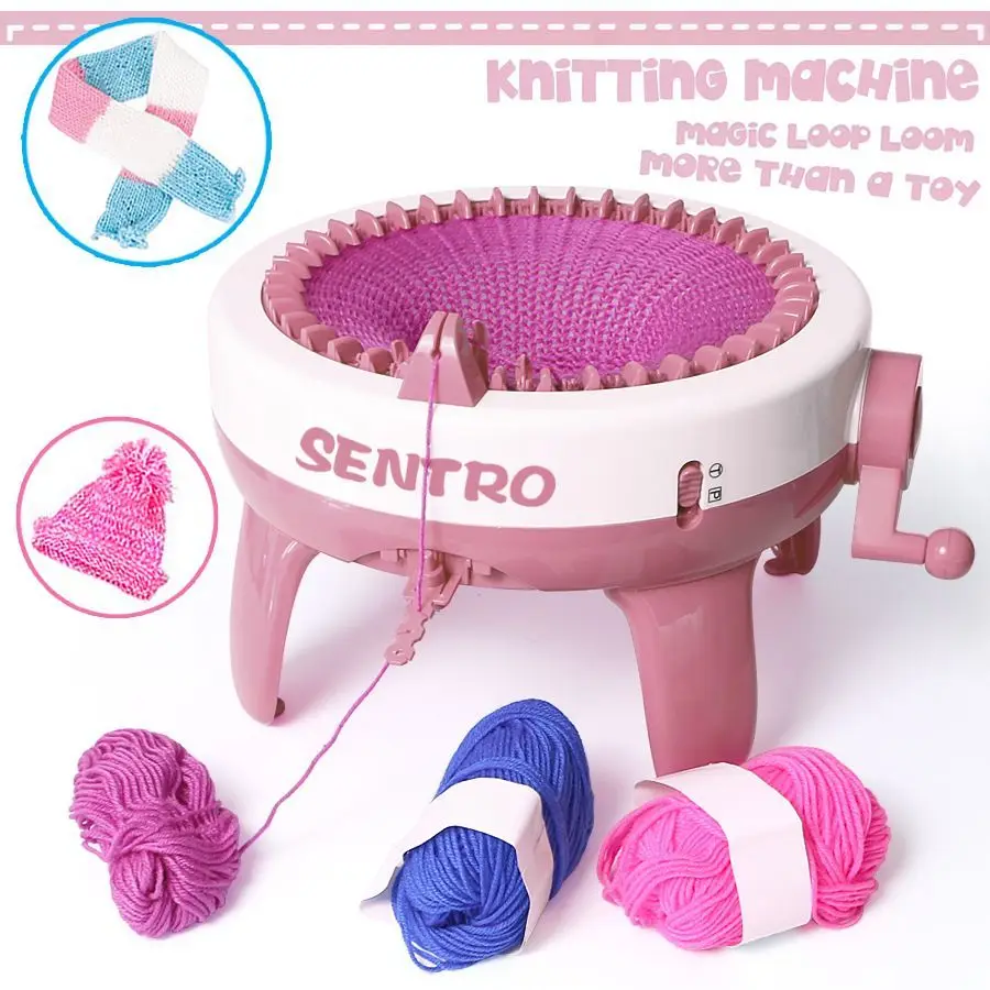 Children's 40-needle large hand knitting machine DIY scarf hat sweater wool spinning machine, parent-child knitting toy