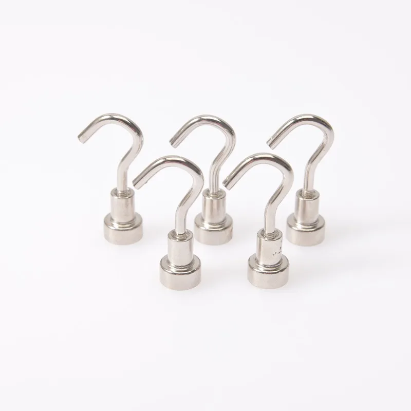 5Pcs/Set Strong Magnet Hook Strong Open Magnet Hook Portable Corrosion-resistant Metal Magnet Hook