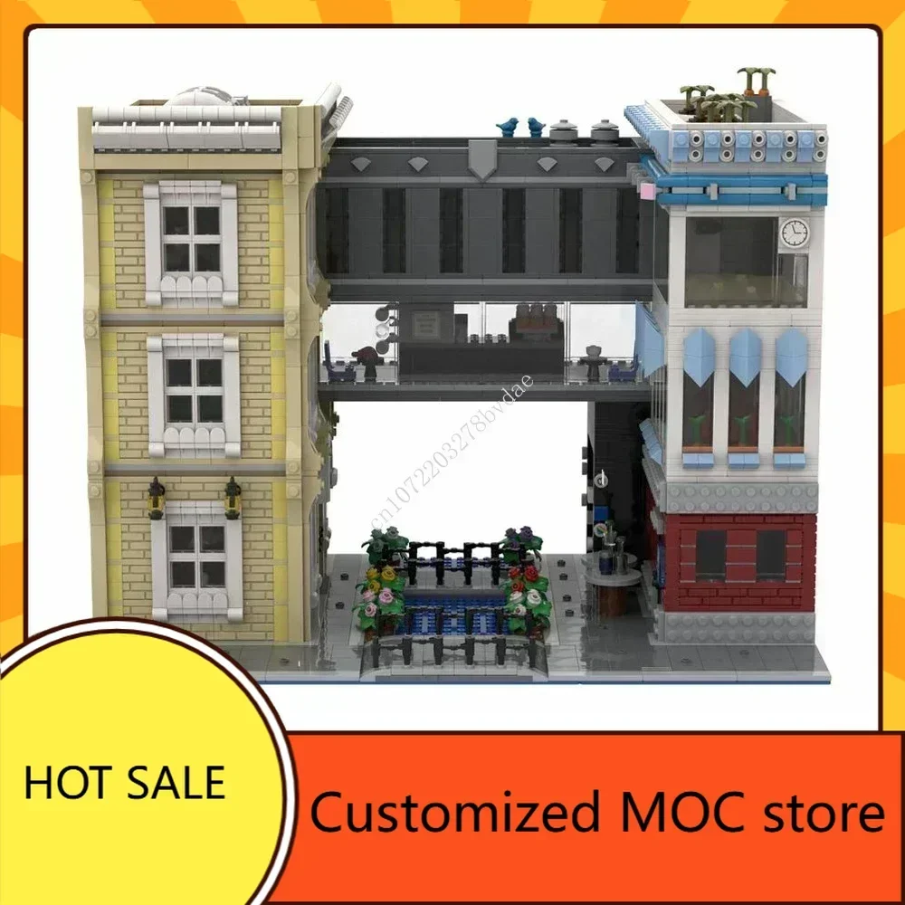 4485PCS University Campus MOC Puzzle StreetView CityArchitecture Holiday Birthdayal DIYAssembly Toy Christmas Gift for Adult Age