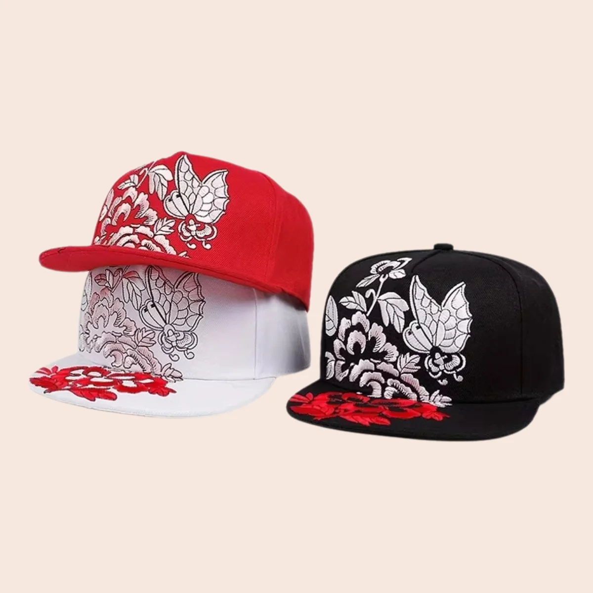 

Youth Adjustable Snapback Baseball Cap Trendsetting Chinese Print Outdoor Activities Spring Autumn Sun Protection Hat
