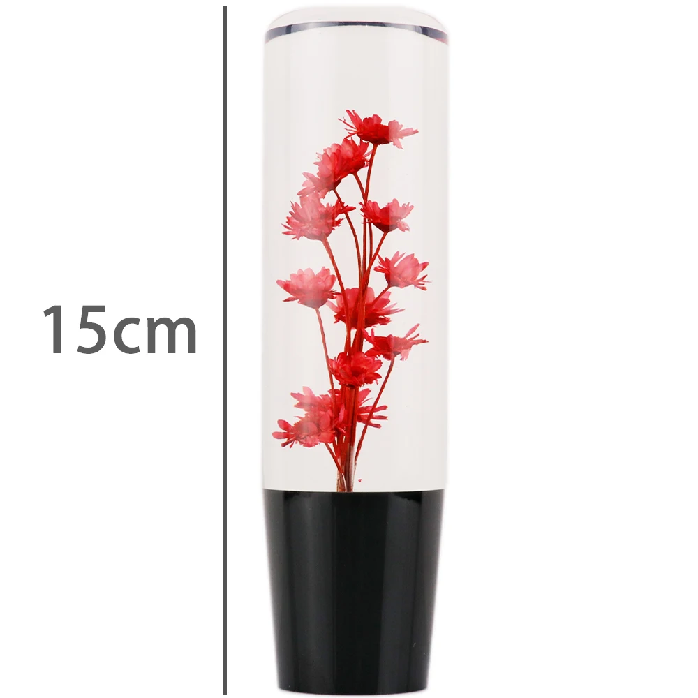 Bright Real Flower Crystal Bubble Car Gear Stick Shift Knob Shifter Lever 15CM /10CM