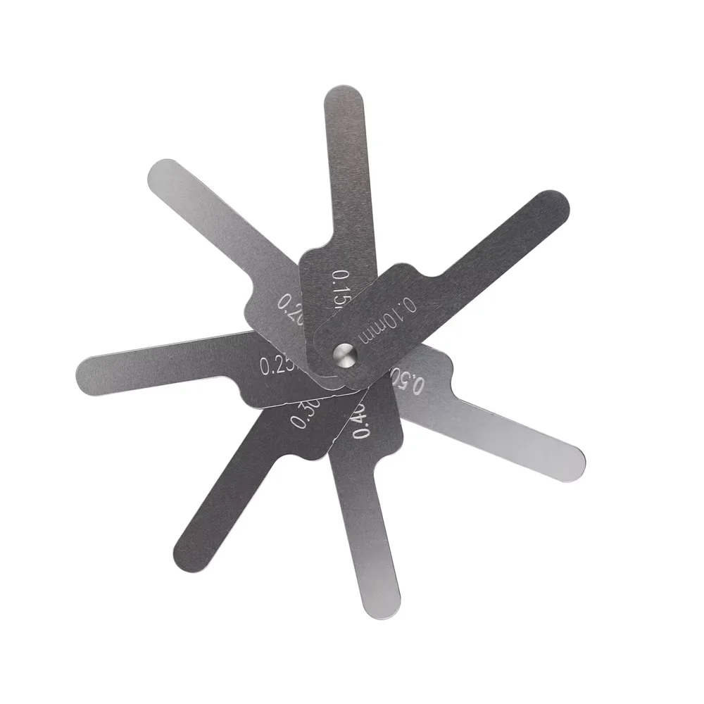 JUMTOP 7Pcs Dental Interproximal Reduction Gauge Ruler Orthodontic Treatment Tools 0.1-0.5 MM IPR Tooth Gap Measuring Ruler