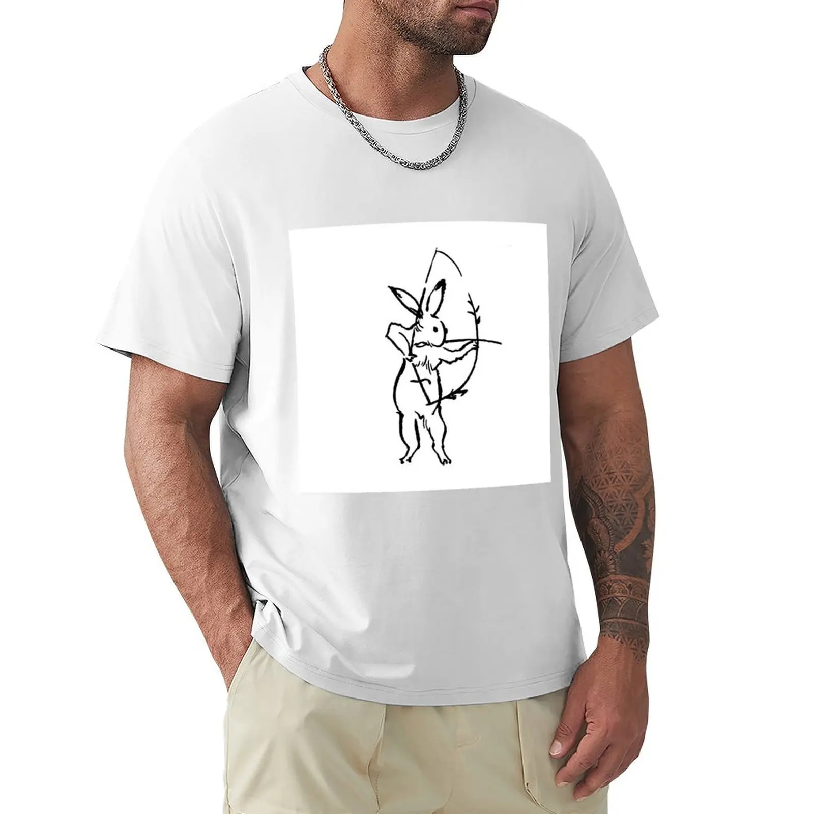 Rabbit Hude T-shirt cute clothes shirts graphic tees tees workout shirts for men