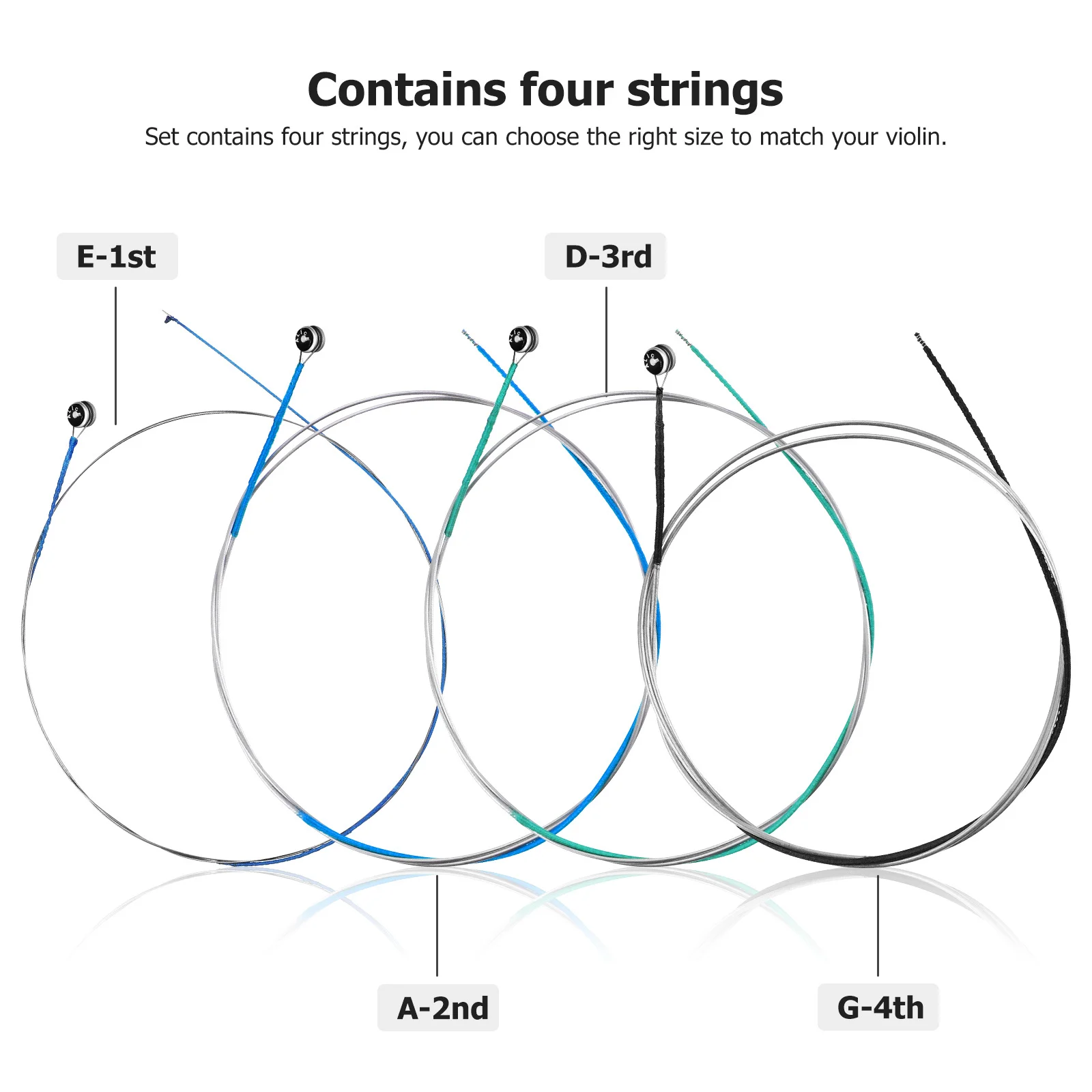 مجموعة الصلب النوى النيكل مطلي الكرة رئيس 4/4 العالمي صالح سلاسل مجموعة لأوتار الكمان الصلب للأدوات #1