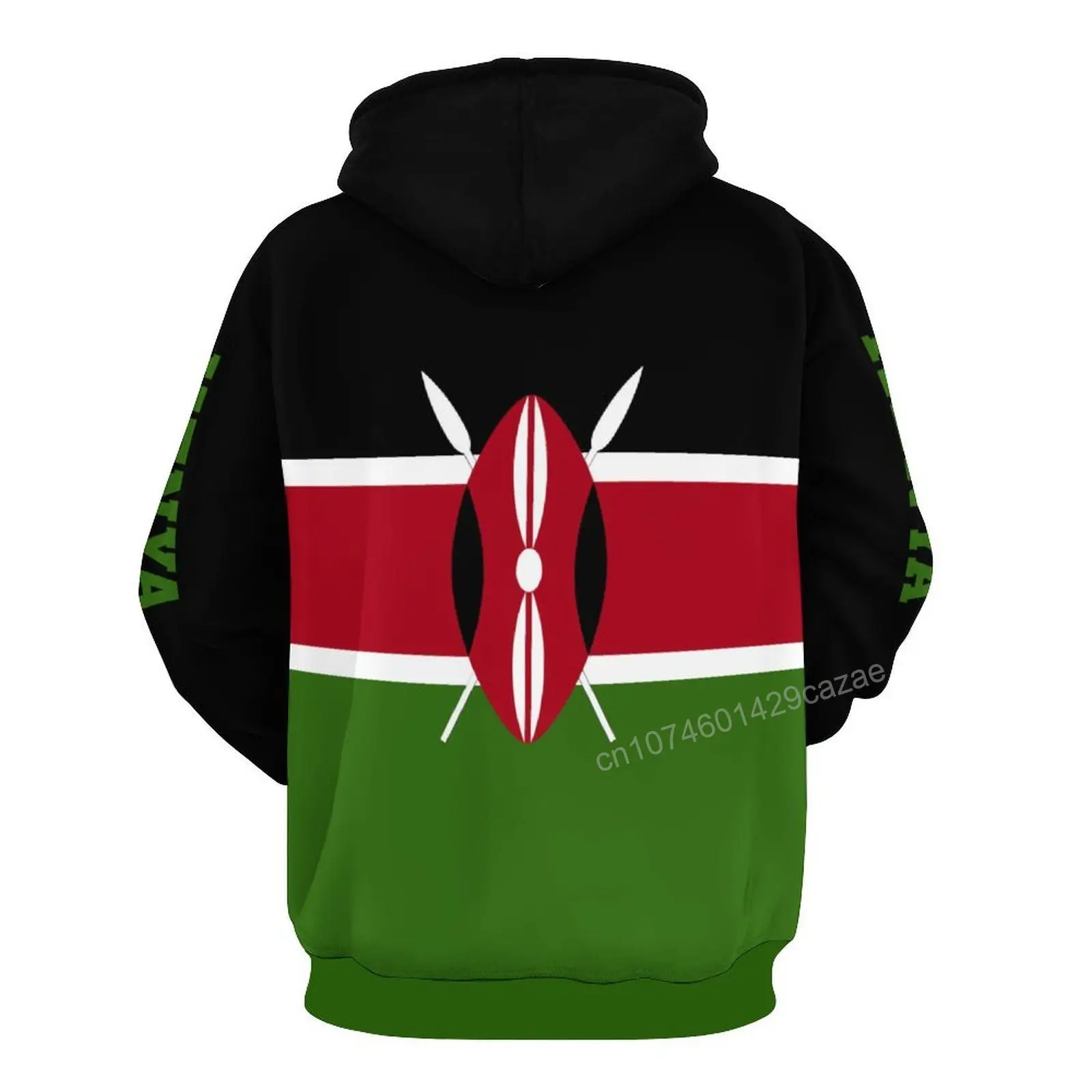 كينيا علم الدولة ثلاثية الأبعاد هوديي البوليستر كول الرجال النساء Harajuku البلوز للجنسين بلوزة كاجوال هوديس #4