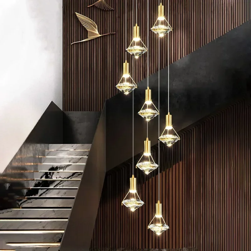 Modern Gold LED Crystal Ceiling Chandelier for Kitchen Island Living Room Bedroom - Energy-Efficient Lighting Fixture