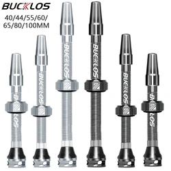 BUCKLOS Professional Road Bike Valves 40/44/55/60/65/80/100mm Bicycle Tubeless Valve Gravel Bike Presta Tubeless Valve