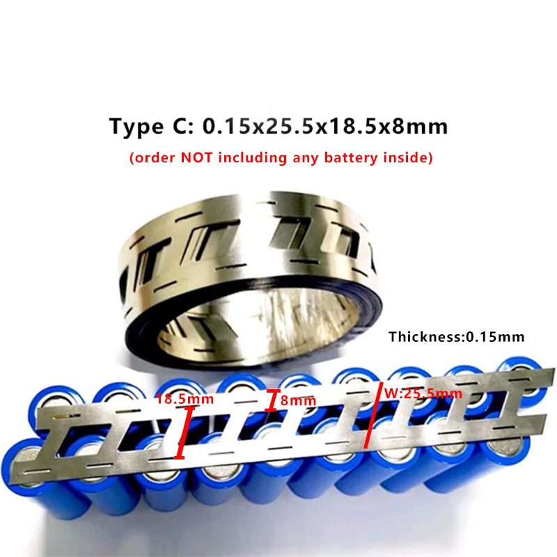 10M/Rolle Nickelstreifen 2P 18650/21700 0,15*27mm Vernickelter Stahlstreifen für Lithium-Akku Schweißband Nickelgürtel – Detail 5