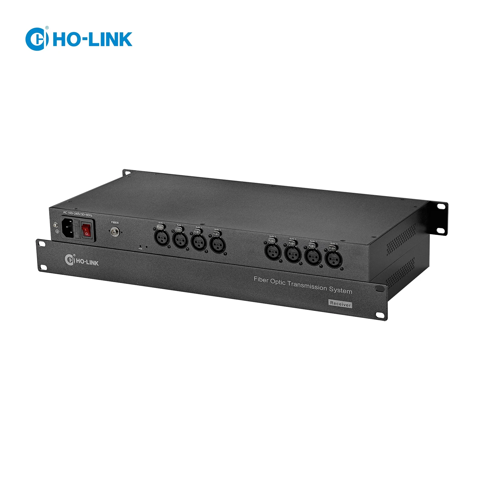 

8-ch XLR audio to fiber converter,broadcasting voice audio over a single SC/ST/FC/LC fiber