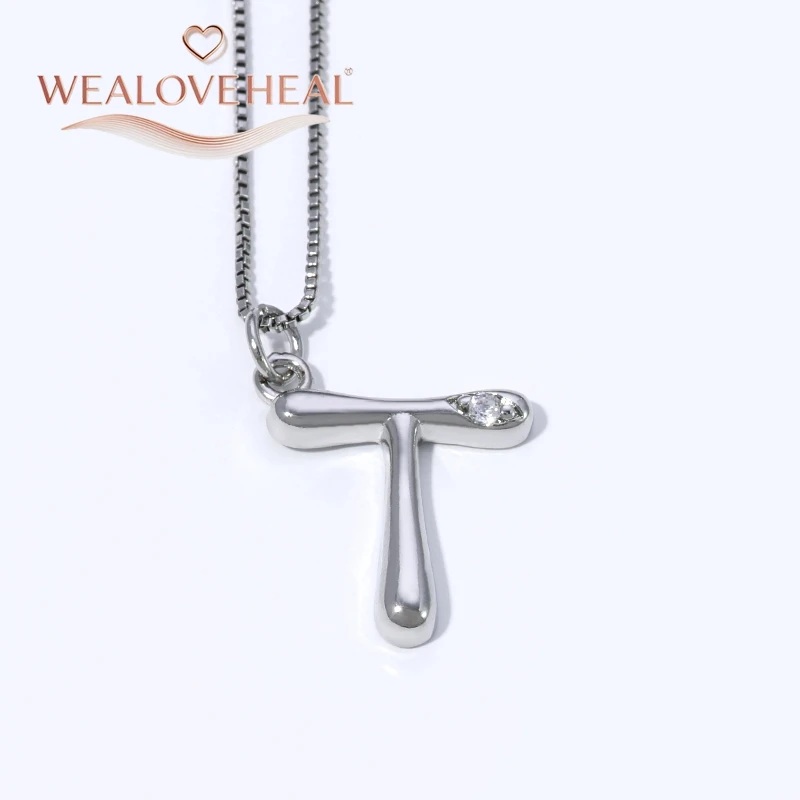Rhodium-Plattierte Messing A-Z Initial-Halskette, Funkelnder Solitär-CZ-Buchstabenanhänger, Zierlicher Alphabet-Schmuck, Personalisiertes Namensgeschenk – Detail 38