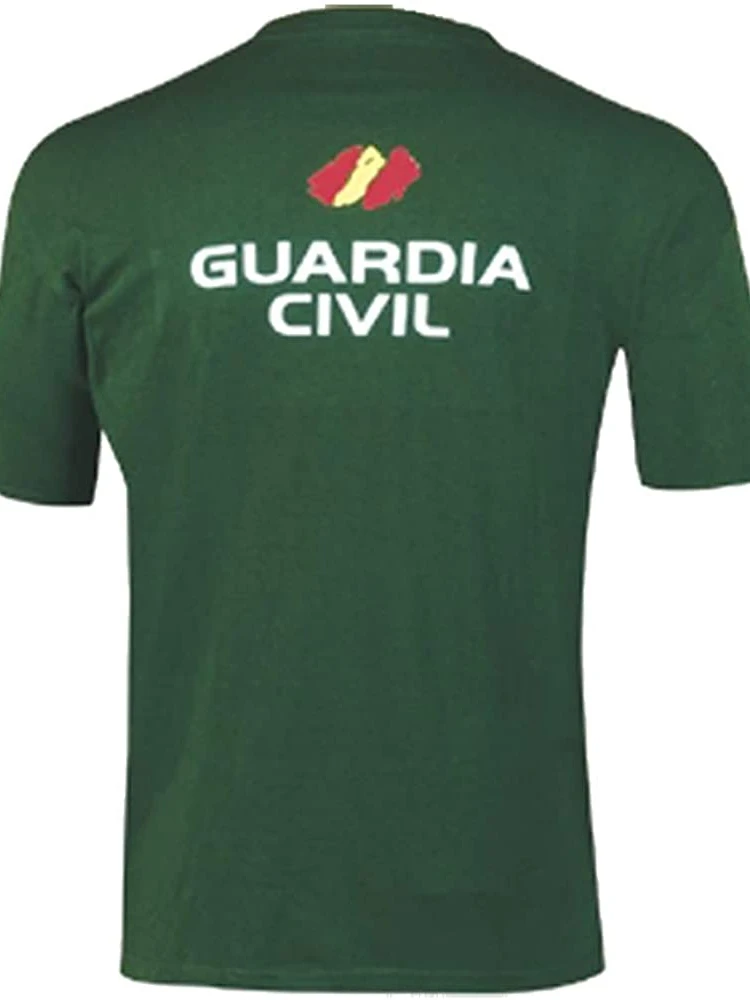 Camiseta Guardia Civil Española 100% Algodón De Alta Calidad, Cuello Redondo, Casual Top