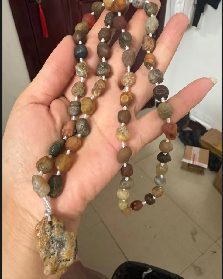 Jewelry Pendant Alashan Gobi Raisin Sugar Heart Tendon Stone Agate Necklace Sweater Chain