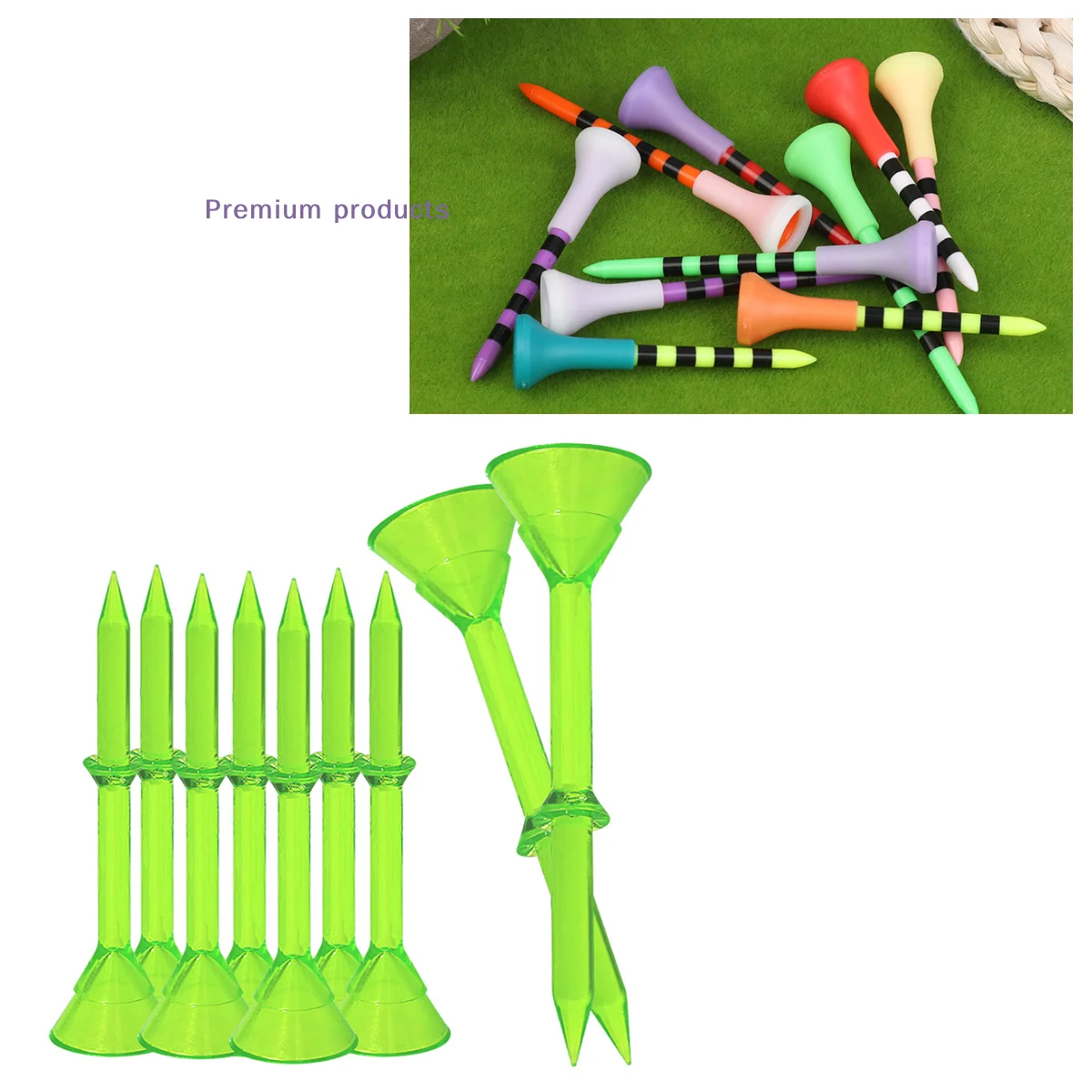 

10/20/30Pcs 70/83MM Mix Color Training Aids Golf Nail TEE Plastic Seat Cover Head Cover Serve Golf Tee Seat Ball Holder