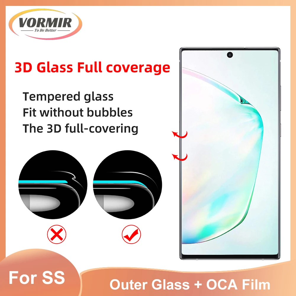 5pcs/Lot Replacement Front Glass Lens for Samsung Galaxy S24 S23 22 Ultra Plus 5G LCD Touch Screen OCA Glass Panel External Lens