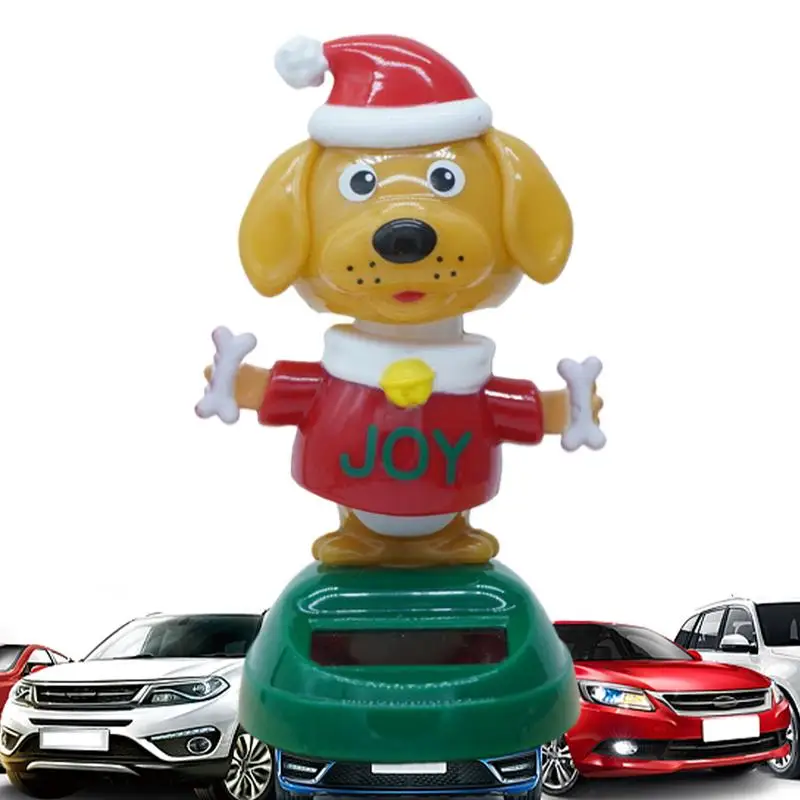 For General Christmas Solar Bobblehead Doll Cartoon Car Dancing Toys Ornaments Engaging Car Dancing Toys Ornaments Car Dashboard