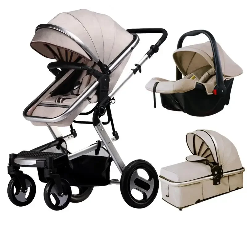 Wholesale cheap travel system luxury baby stroller 3 in 1 with carrycot and carseat