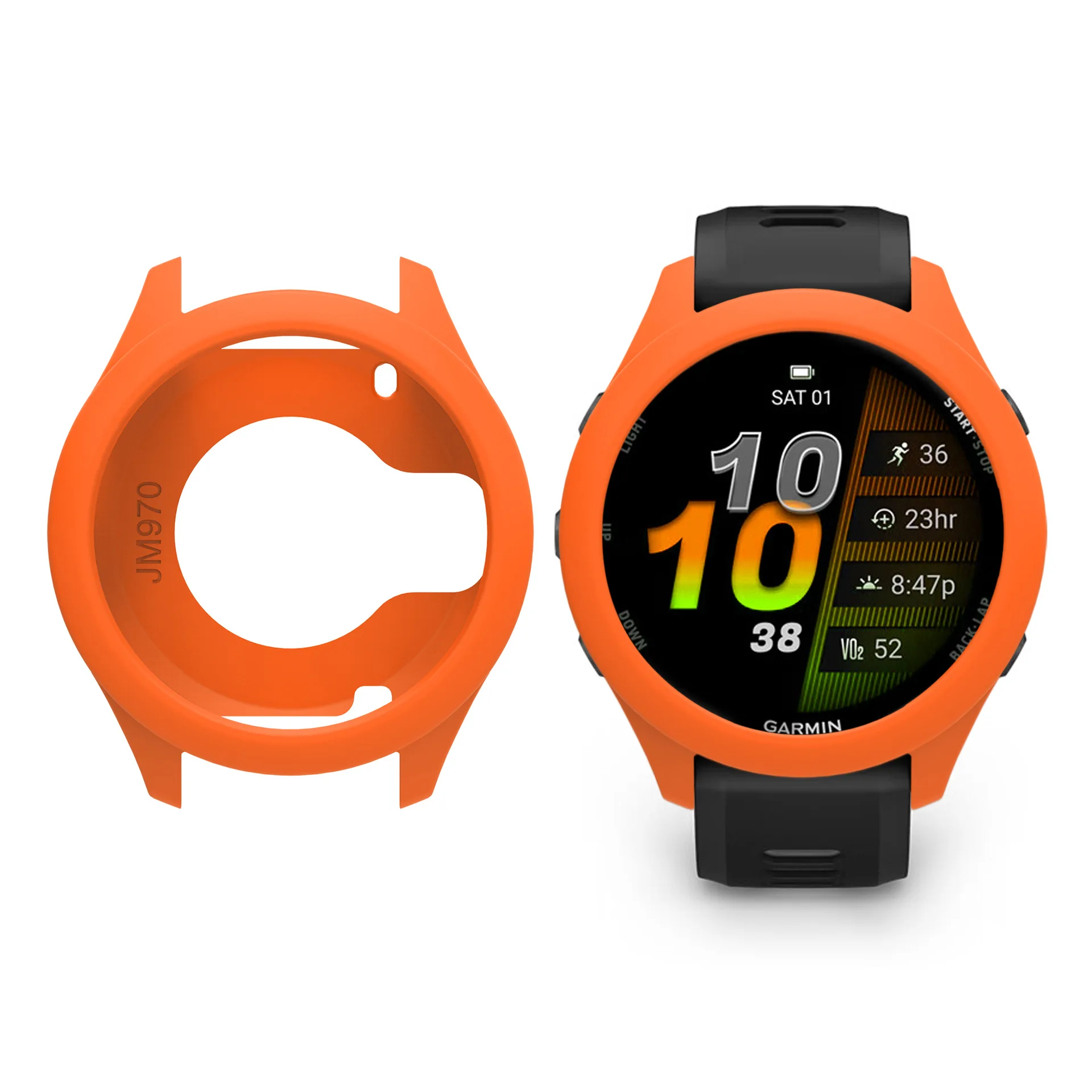 Silicone Watch Case for Garmin Forerunner 970/570 42mm/47mm TPU Waterproof Silicone Protective Watch Cover
