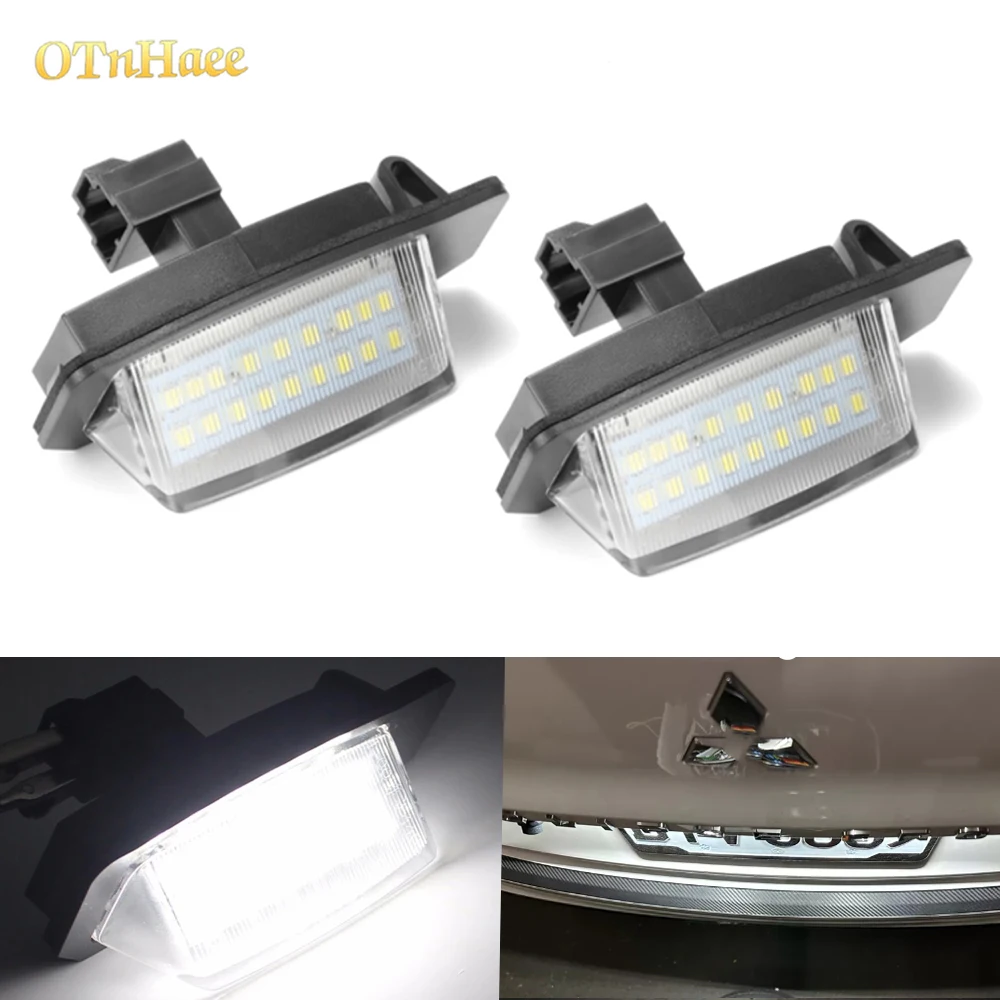 2pcs LED License Number Plate Light For Mitsubishi Outlander mk2 mk3 Lancer Eclipse 3 4 Cross Galant Xpander  Error Free