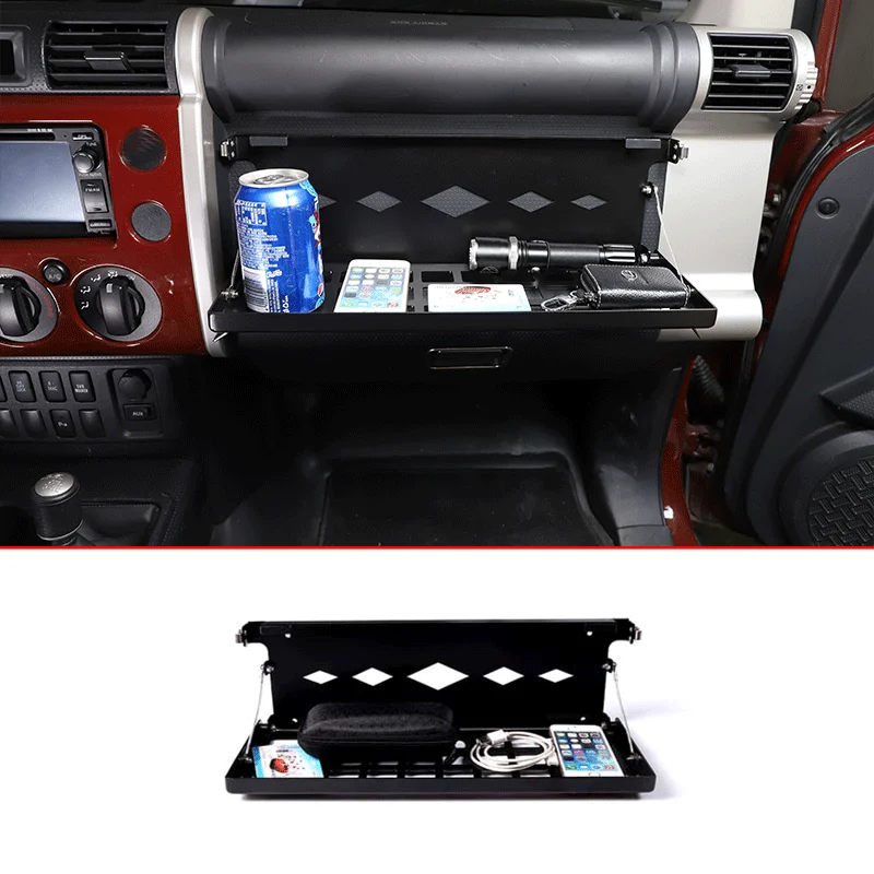 

For 2007-2021 Toyota FJ Cruiser Car Co-Pilot Storage Rack Multifunctional Folding Food Cup Tray Holder Car Interior Accessories