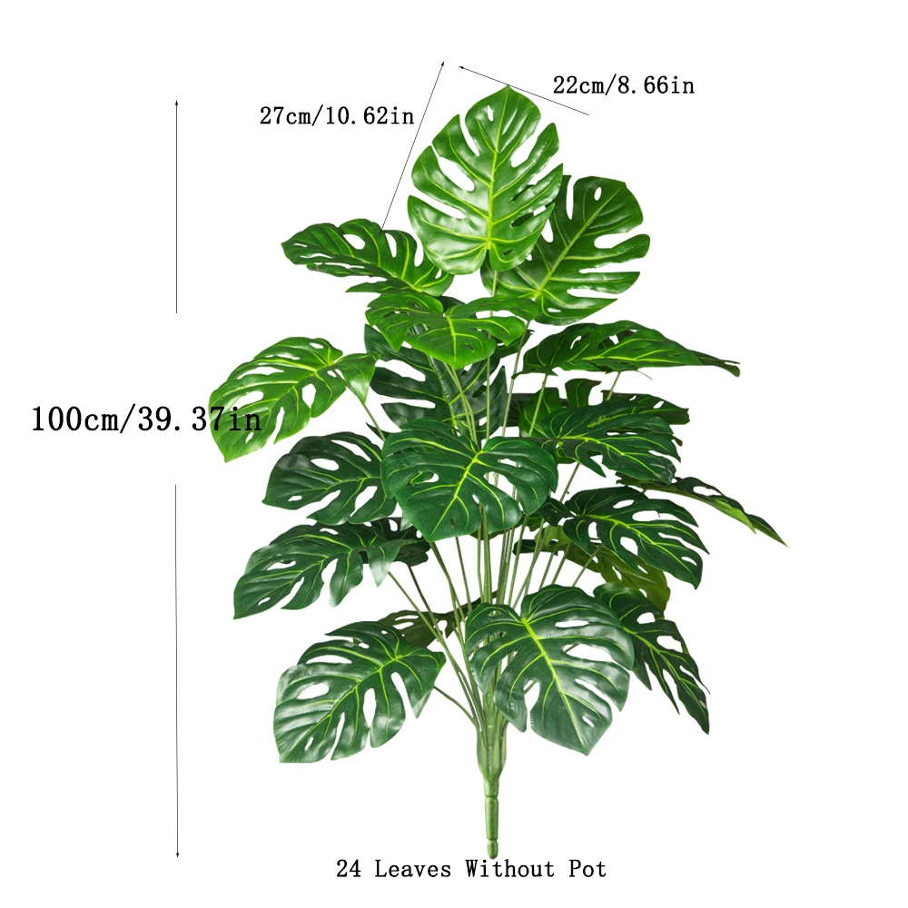 70-100cm künstlicher Monstera-Baum gefälschte Palmen pflanzen Plastiks child kröten blätter tropische Landschafts pflanzen für Hausgarten-Büro dekor – Detail 13
