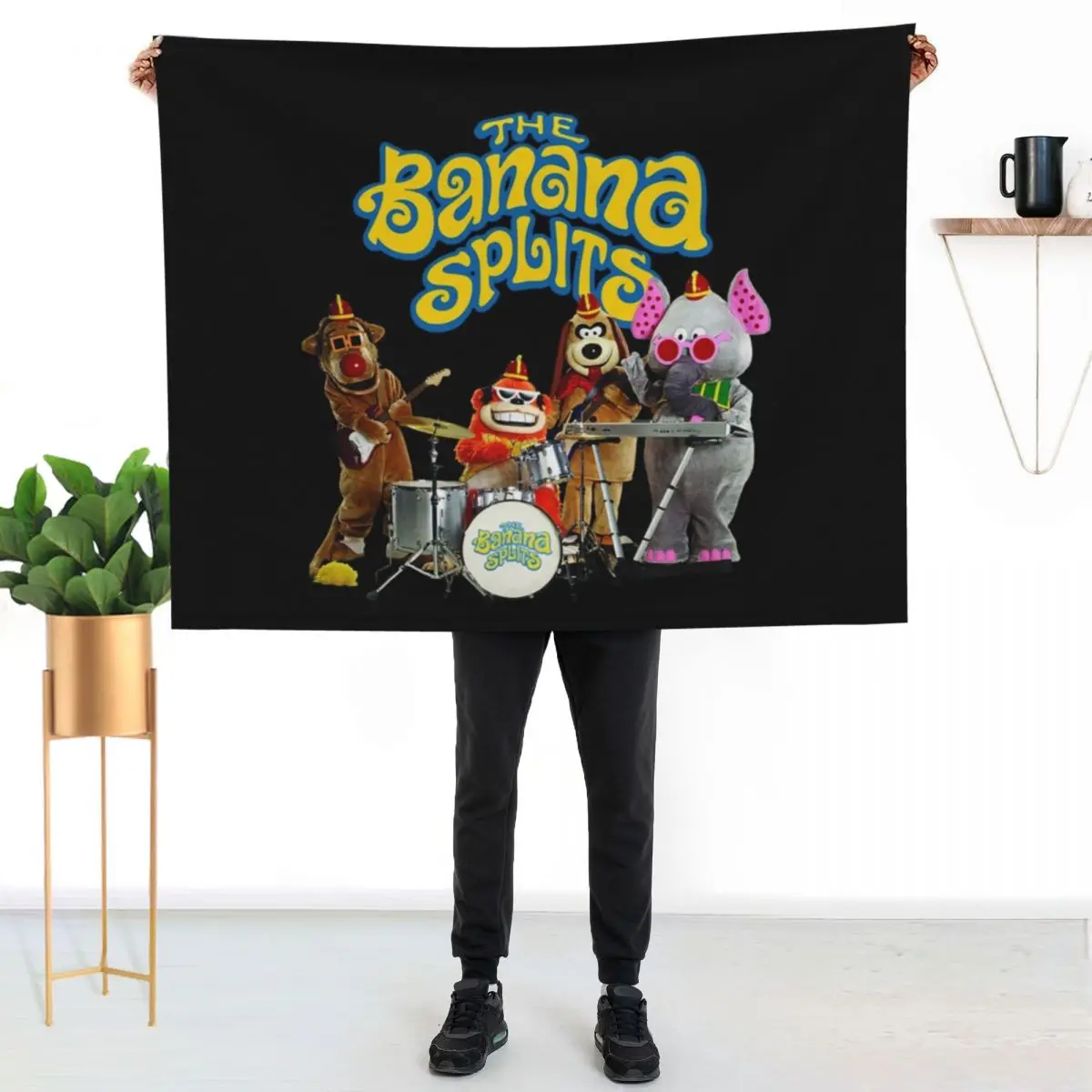 The Banana Splits Racerback Throw Blanket Warm Comfortable Blanket Gift for Parents Friends